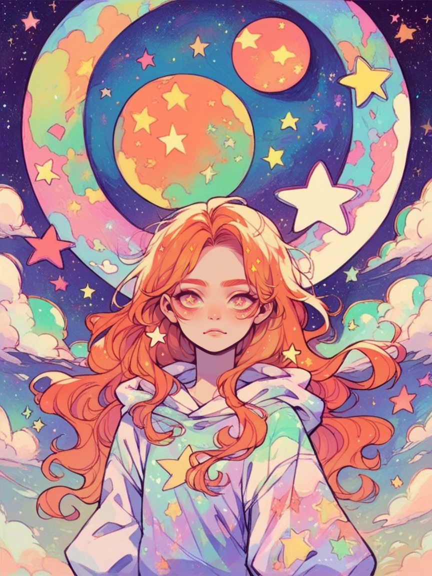 03855-3905003377-score_9, score_8_up, score_7_up, score_6_up,  mushg4l, 1girl, colourful, trippy, moon, stars, long hair, ginger hair _lora_mushg.png